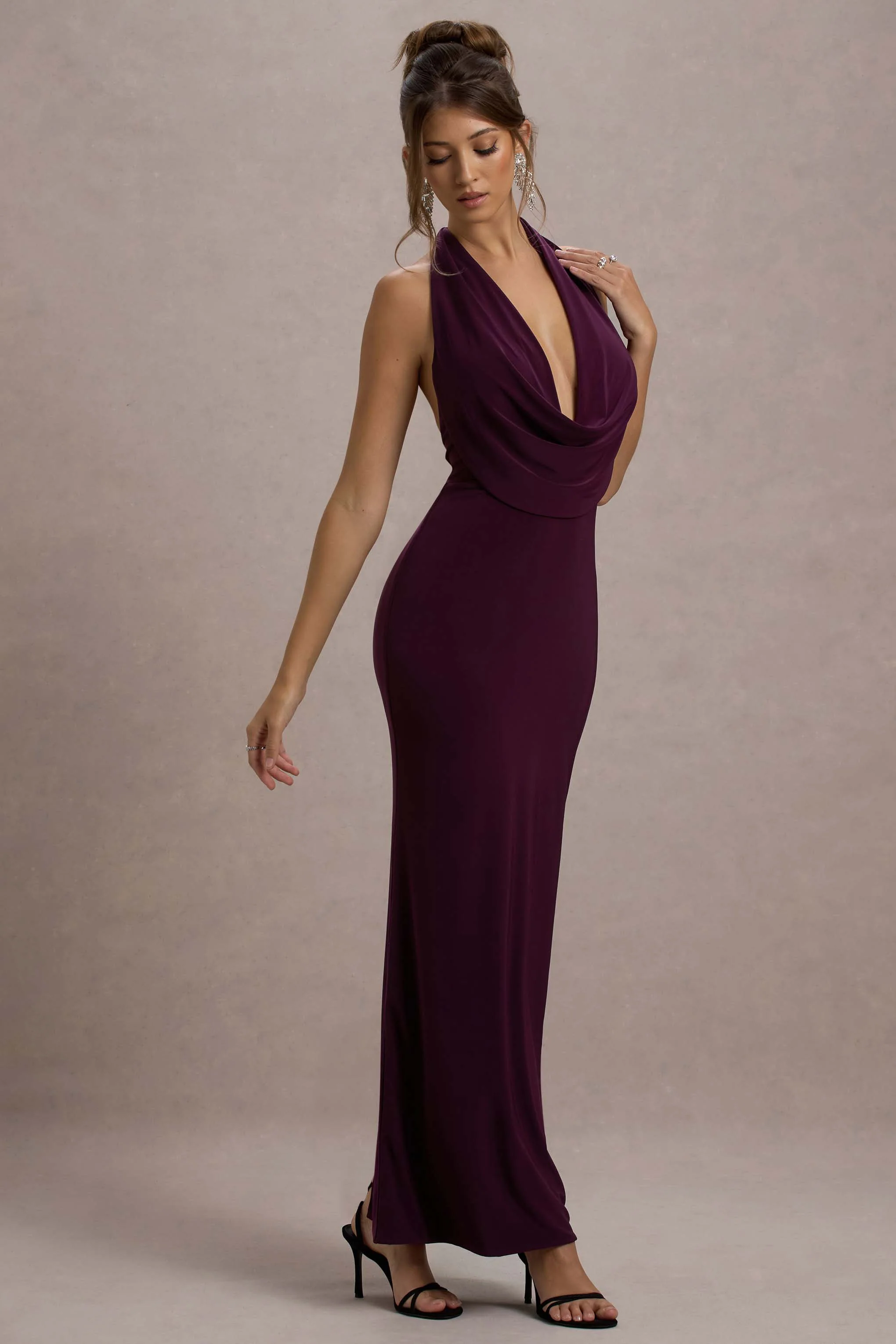 Edessa | Port Plunge-Neck Maxi Dress - Image 3