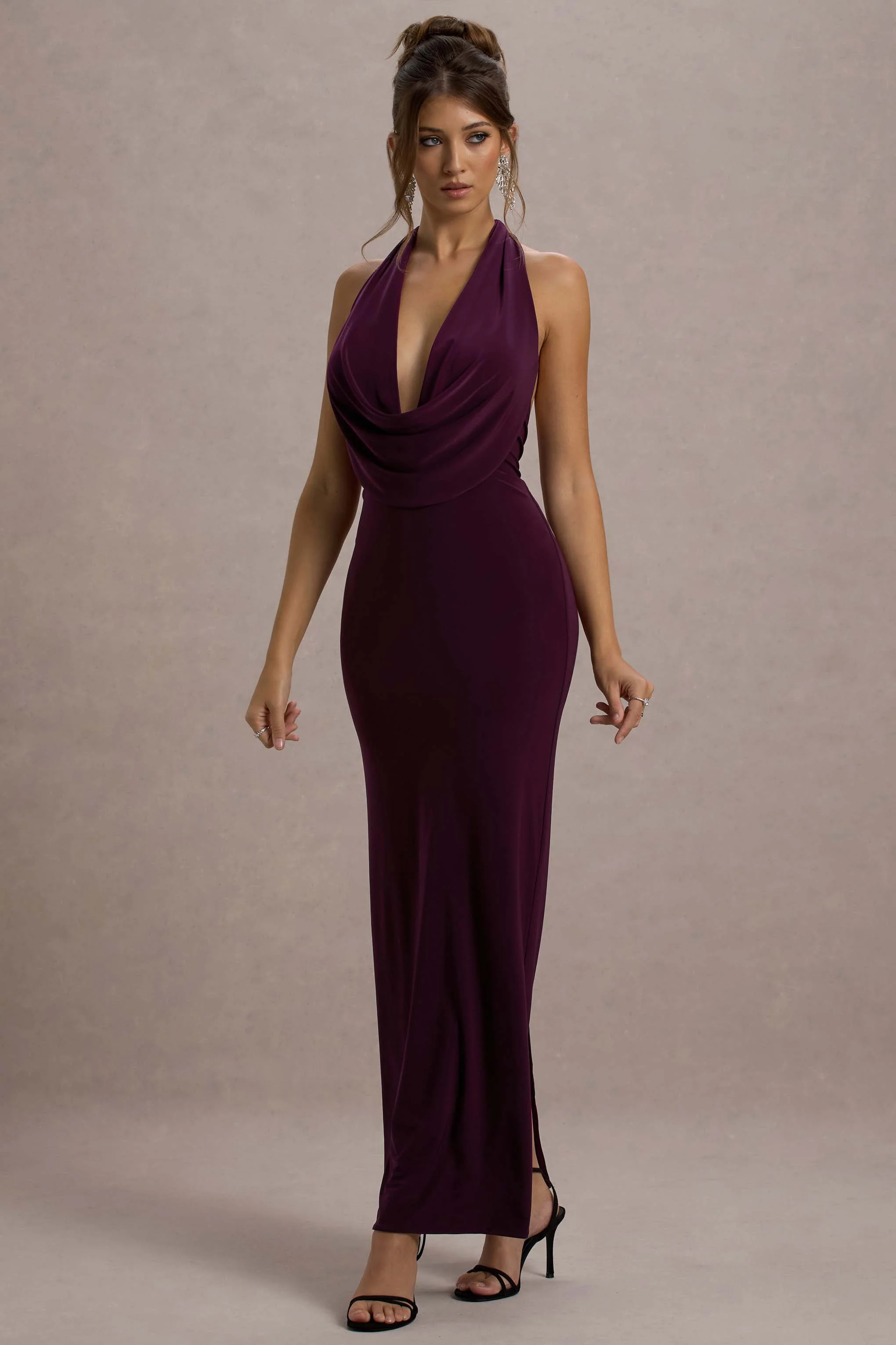Edessa | Port Plunge-Neck Maxi Dress - Image 6