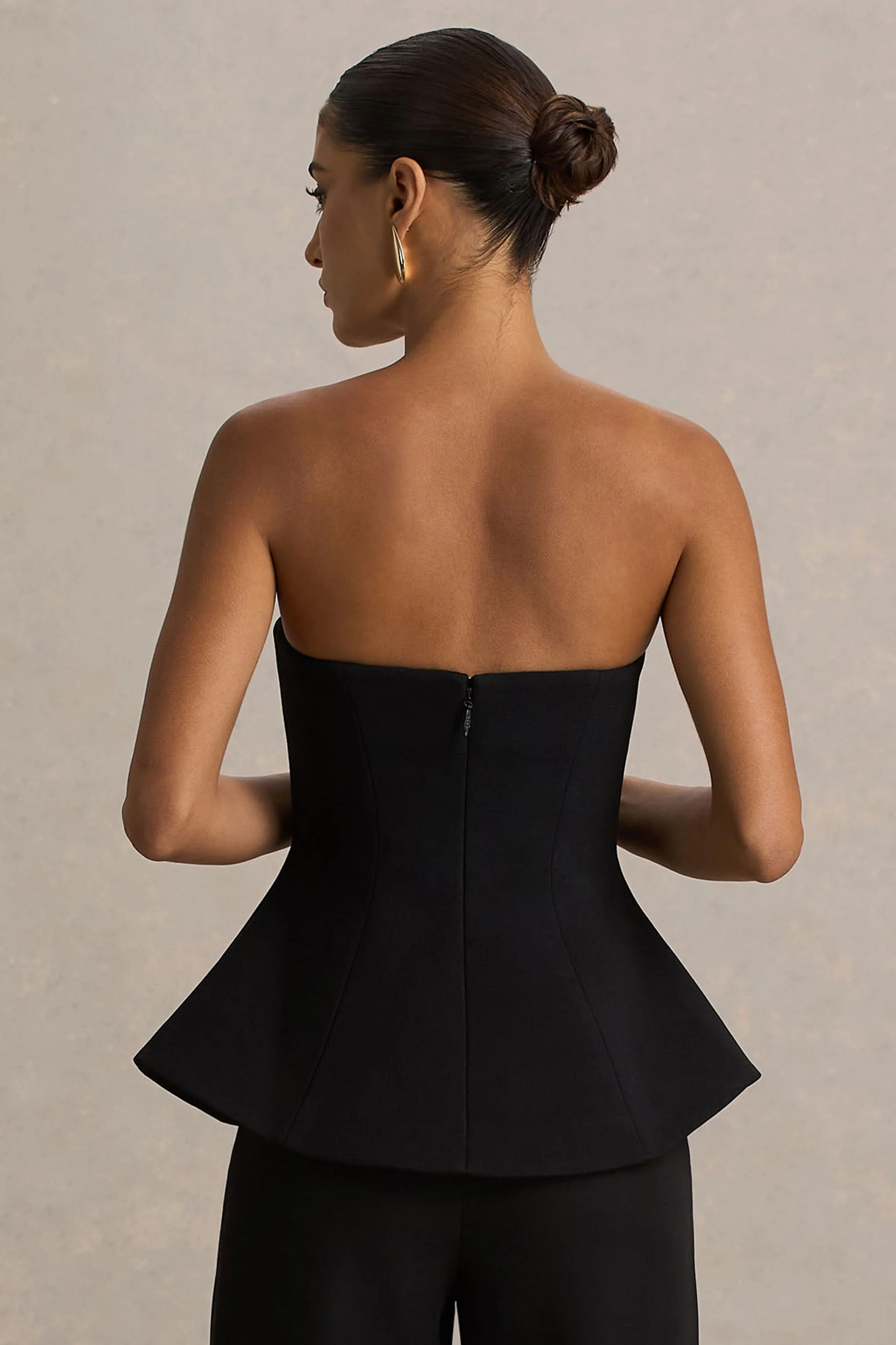 Gifted | Black Bandeau Corset Top - Image 2