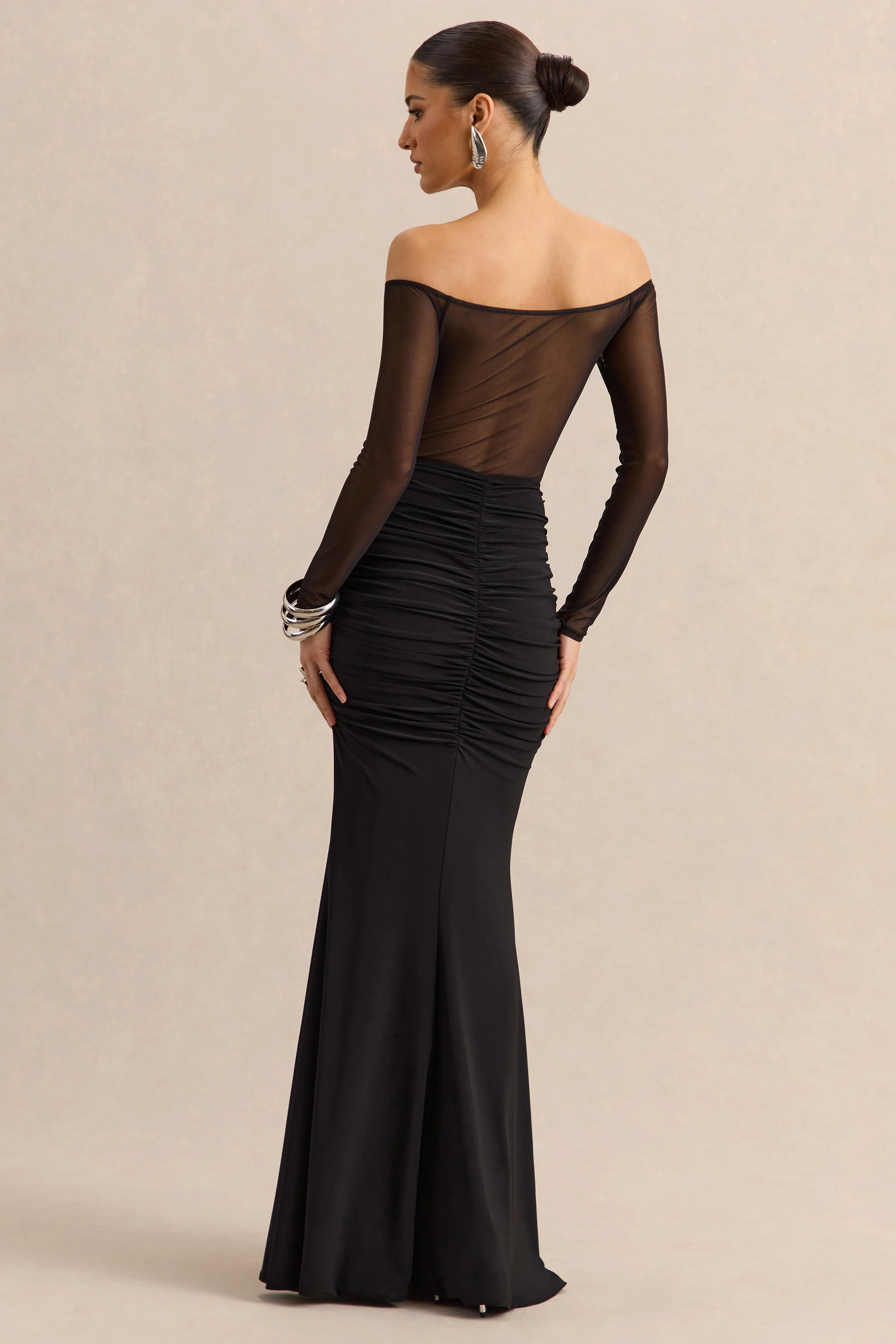 Iskra | Black Extreme Ruffled Maxi Skirt - Image 2