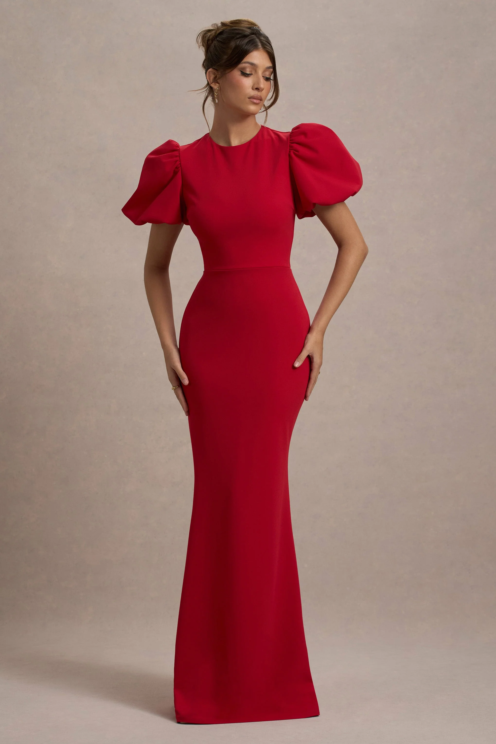 Love Letters | Red Puff-Sleeve Maxi Dress - Image 11