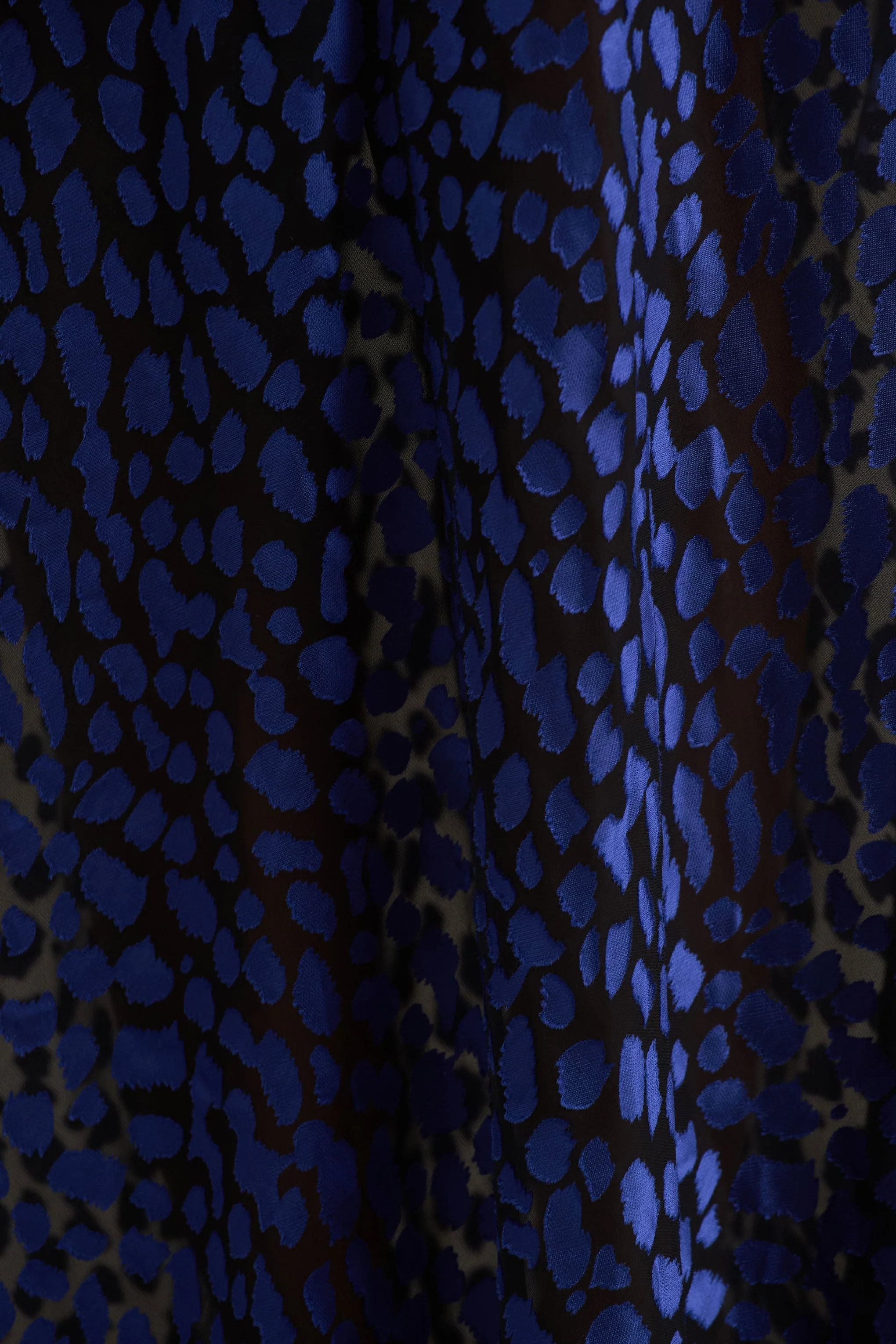 Marya | Blue Leopard Print Cowl-Neck Slip-Maxi Dress - Image 8