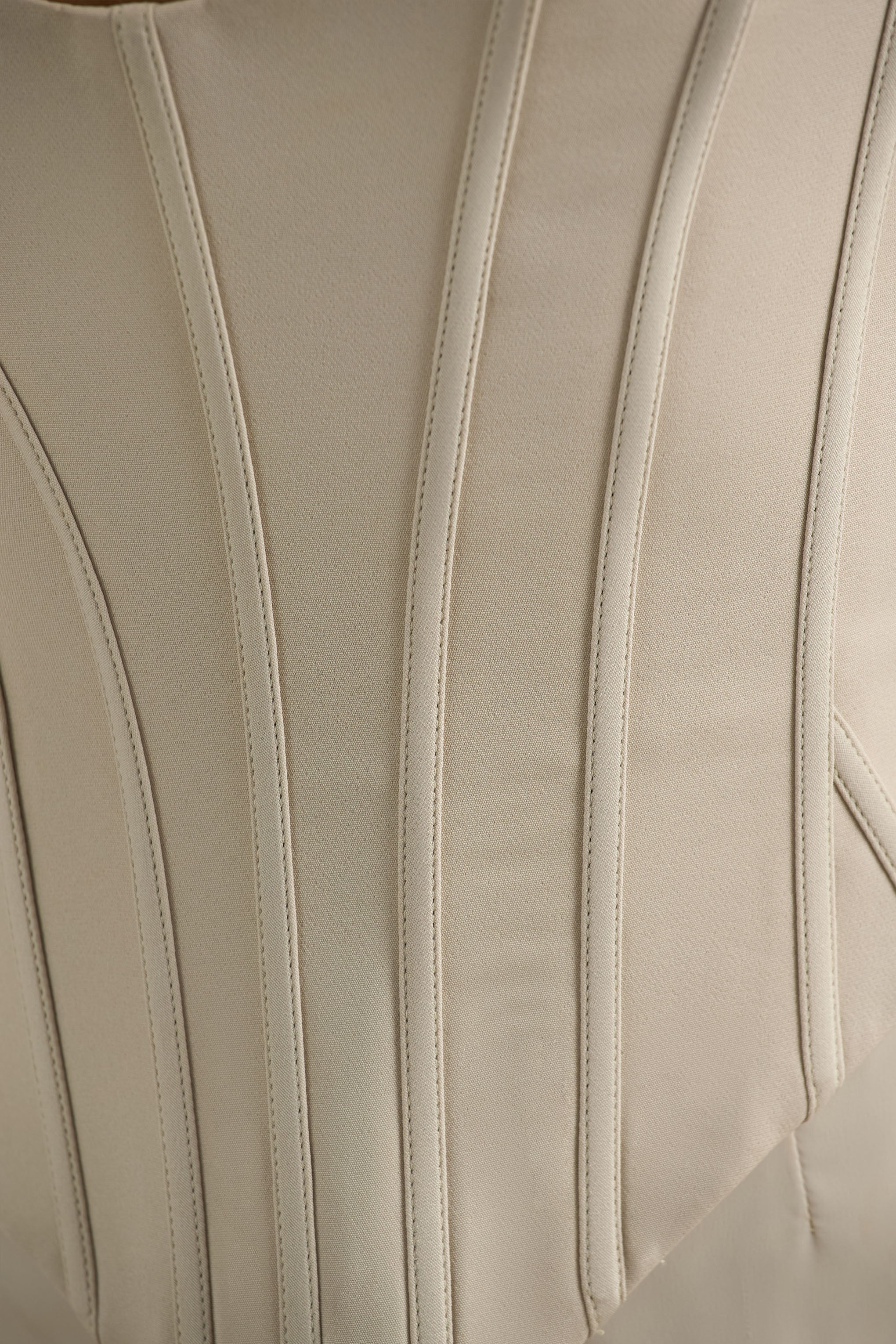 Morgan | Champagne Satin Corset Maxi Dress - Image 6