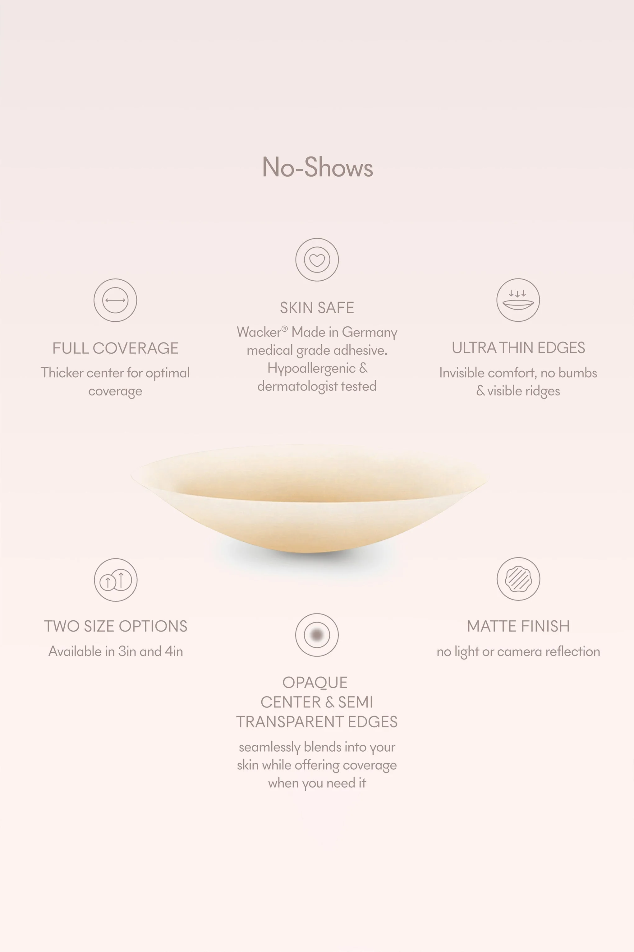 No-Show | NOOD Round Nipple Covers 3 Inch No.5 - Image 4