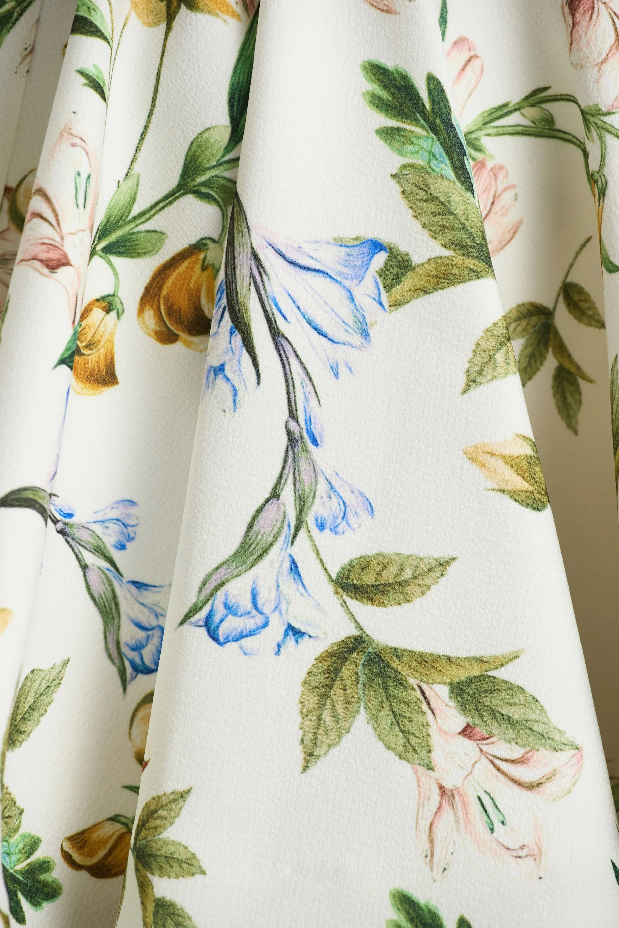 Valerian | Lemon Floral Print Bandeau Mini Dress With Ruffle Hem - Image 7