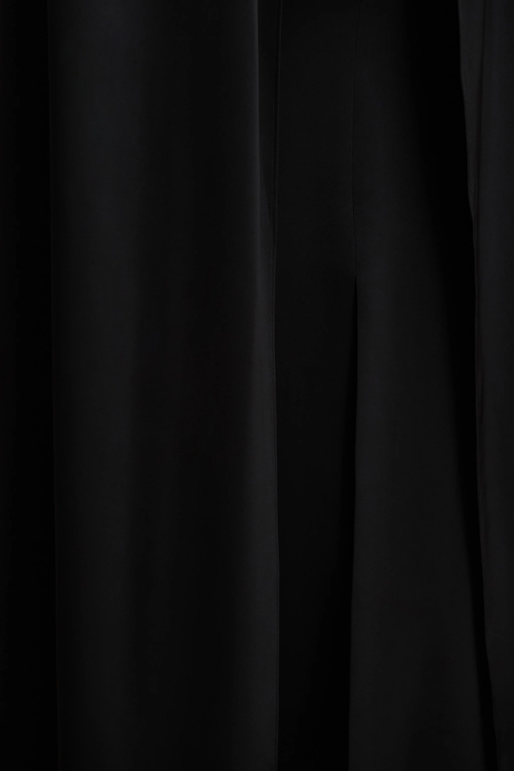 Wren | Black Satin Sweetheart-Neck Maxi Dress With Cape Sleeves - Image 6
